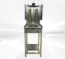 NEW 2 Burner Trompo Griddle Al Pastor Stainless Steel Shawarma Cooker Propane LP