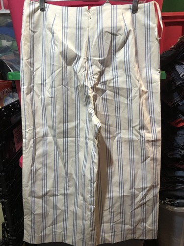 Alex Marie Womens White & Blue Wide Leg Cropped Pants Size 10 - 第 7/9 張圖片