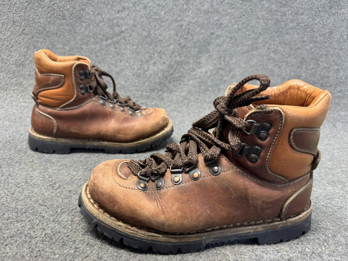 Vintage VTG Logger Boots hiking mountain work Men\'s Sz 10 Shoes Vintage Work Hunting Boots. Unknown Maker. Goodyear Lugged  main image 4