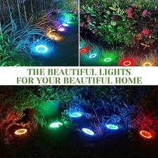 Solar Garden Lights 8 LED Floor Decking Patio Outdoor Home Garden Lawn Path