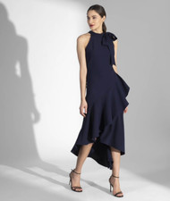 Shoshanna Midnight Crepe Relia Maxi Dress Womens Size 2 Navy 2019 NEW  Tag 615