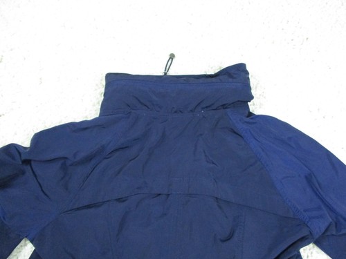 Athleta Windbreaker Womens Small Blue Hooded Jacket Metallic Vented Shiny Zipper - Picture 14 of 18