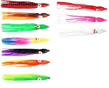 9cm 50pcs Fishing Squid Skirts 3.5" Hoochies Octopus Soft Fish Lure Bait lot