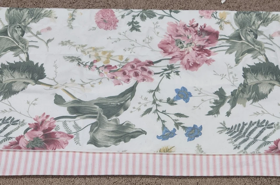 De Colección Cortinas Country Cocina 2 Niveles Cenefa Swag Floral Abierto Rosa Raya 82.5" Foto 3 de 4