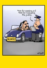 Vanity License Plate Funny Tim Whyatt Birthday Card by Nobleworks by Nobleworks