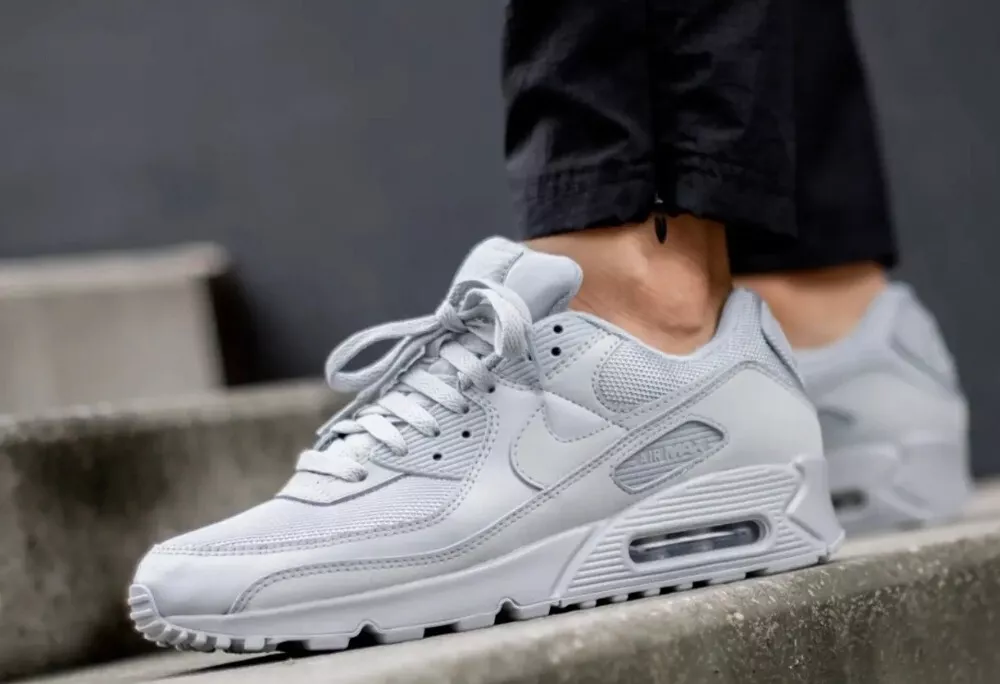 nike-air-max-90-white-wolf-grey-black in 2023