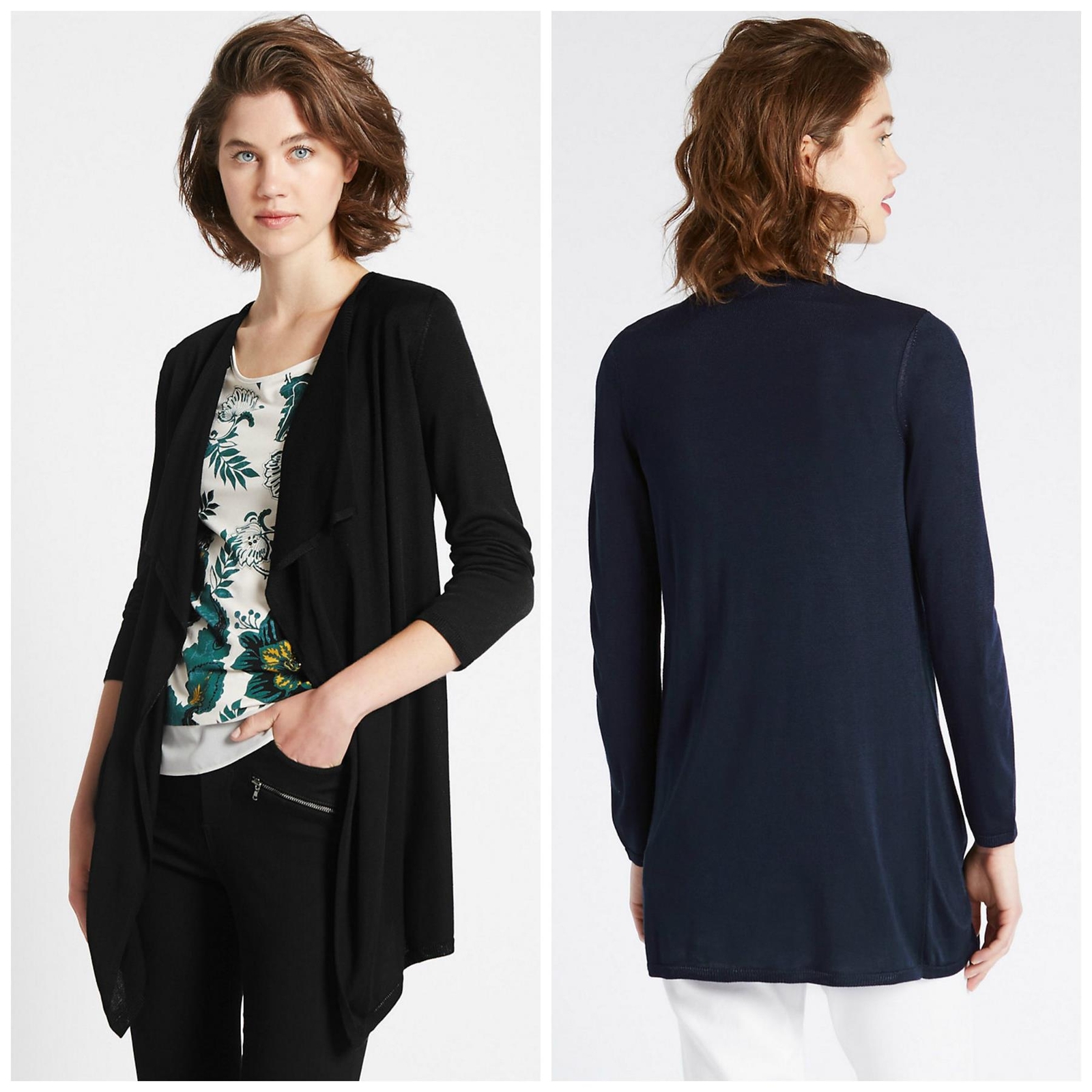 M\u0026S Per Una Waterfall Cardigan Womens 