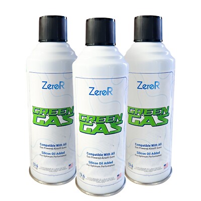 ZeroR® Green Gas Fuel for Airsoft Guns 13.5 fl oz Each (11.8 oz Total ...