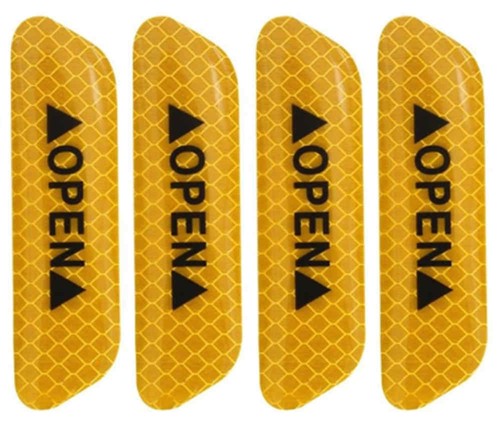 8 PCS Auto Door Open Sticker Reflective Tape Safety Warning Decal Universal Car - Picture 10 of 20