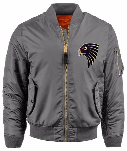 Mens PATCH BOMBER JACKET Reversible Padded Zip Up Casual MA-1 Flight Premium - Picture 41 of 62