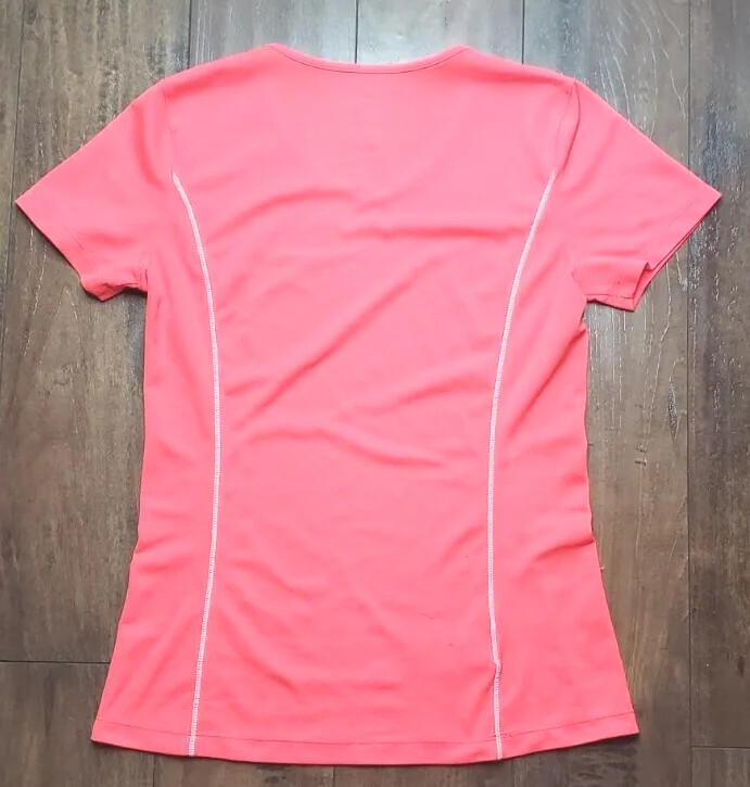 Top SALOMON Active donna taglia XS manica corta rosa salmone con performance floreale