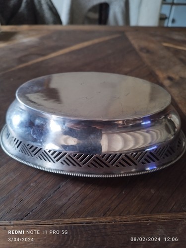CORBEILLE A PAIN OVALE ART DECO EN ARGENT 900 - Imagen 8 de 14