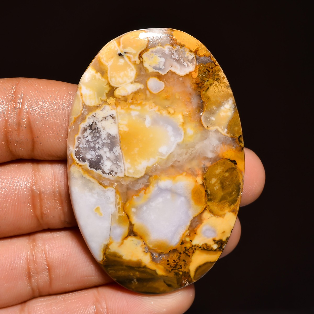 Natural Maligano Jasper Oval Shape Cabochon Gemstone 125.5