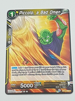 Dragon Ball TCG Piccolo, a Bad Omen Common NM