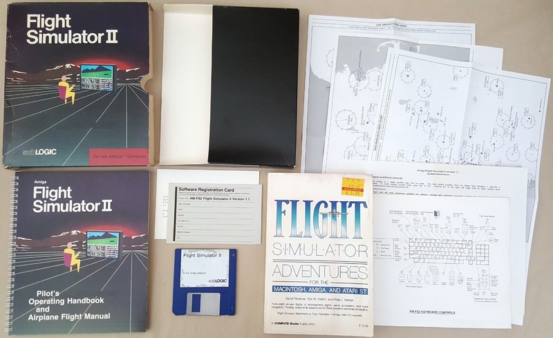 Flight Simulator II & ADVENTURES Book ©1986 subLOGIC Game for Commodore Amiga