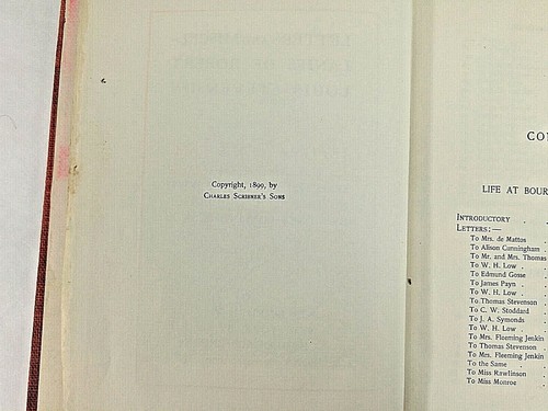 Letters and Miscellanies of Robert Louis Stevenson, Volume XXIV- Letters II 1900 - Picture 9 of 10