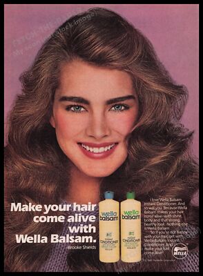Wella Balsam Hair Products Brooke Shields 1980s Print Advertisement Ad 1981