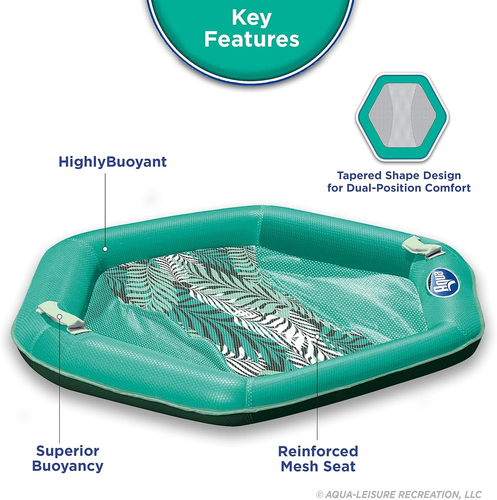 Aqua Supreme Hex Pool Chair Float – Multi-Position, Heavy Duty Floating Pool Cha - 第 5/6 張圖片