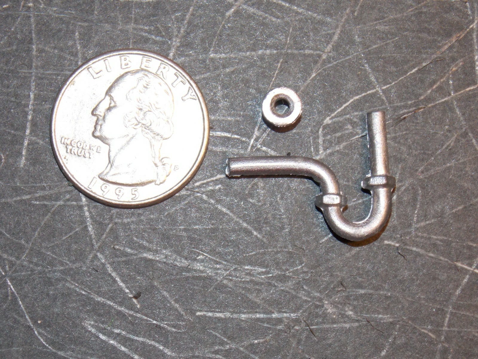 Dollhouse Miniature Metal Sink Drain Pipe 112 inch scale Z547 Dollys