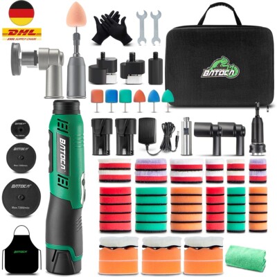 BATOCA S6 Mini Akku Poliermaschine Auto Polierer 12V RO&DA 25/50/75mm Polierpads