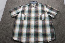 Carhartt Men's Button-down Pearl Snap Plaid Shirt Men's XL Relaxed Fit Western