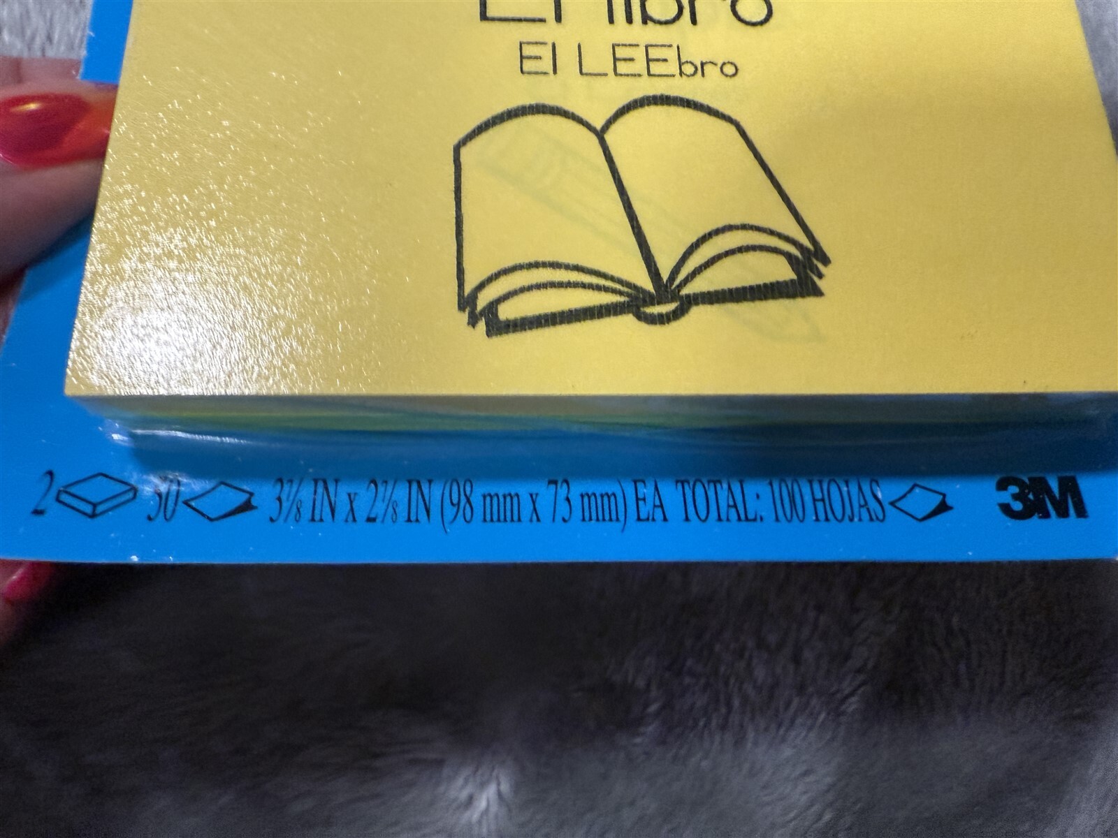 3M POST-IT SUPER STICKY SPANISH / ENGLISH NOTES LEVEL 1 - 50 BEGINNING WORDS 