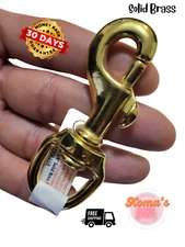 3 1/4" solid brass snap/clasp with a 5/8" oval eye repair for purses, handbags,