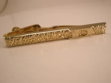 D Initials Nugget Style Monogram Letter Vintage SWANK Tie Bar Clip daniel david