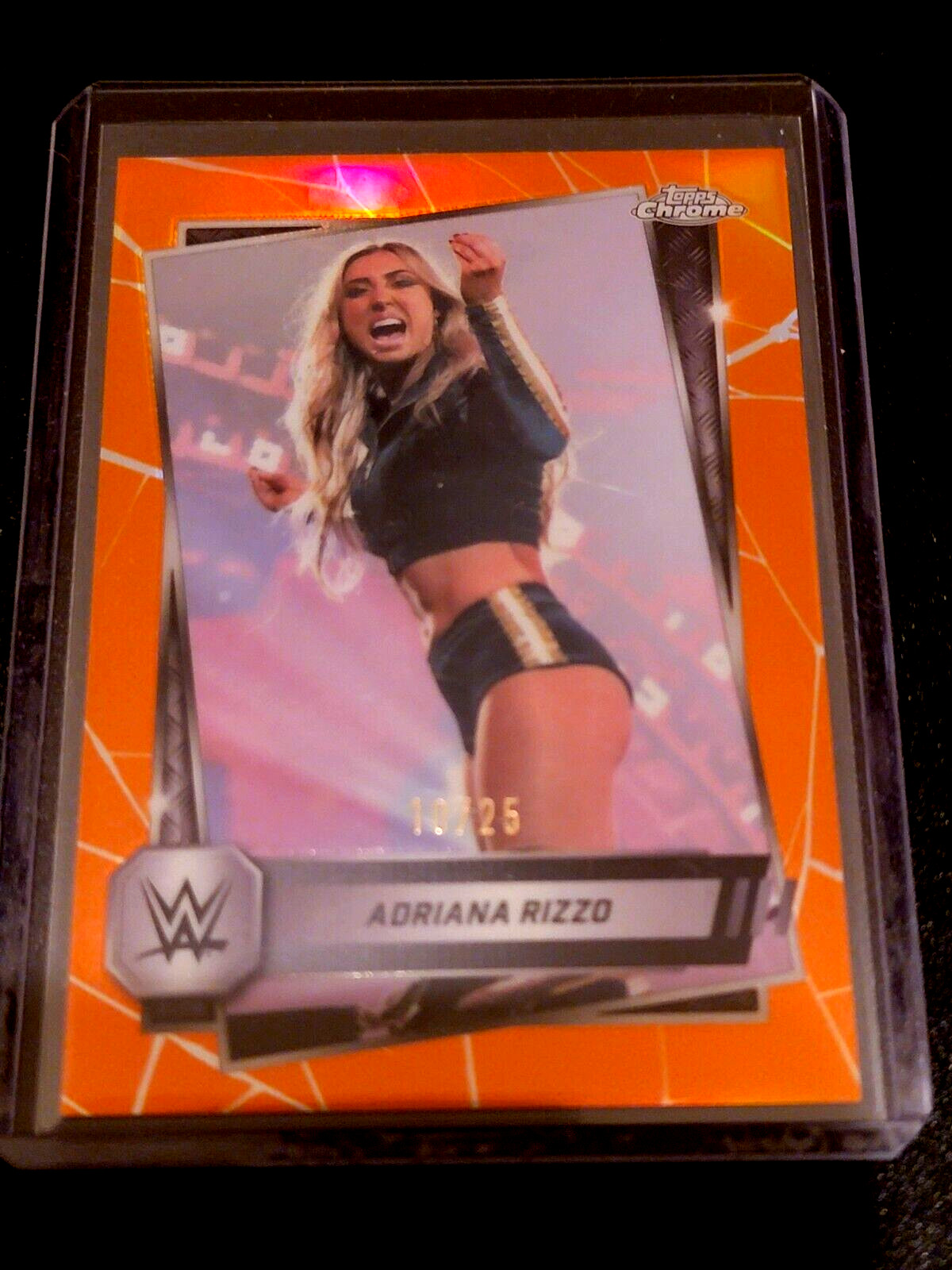 2025 Topps Chrome WWE NXT ADRIANA RIZZO SP Orange Refractor #10/25