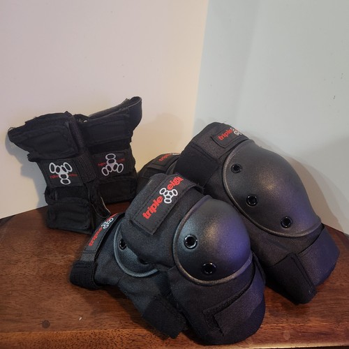 Triple Eight Skating Pads Knee Elbow Wrist Black See Pictures For Measurements
