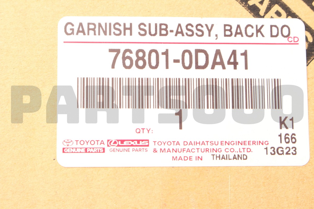 768010DA41 Genuine Toyota GARNISH SUB-ASSY BA 76801-0DA41 | eBay