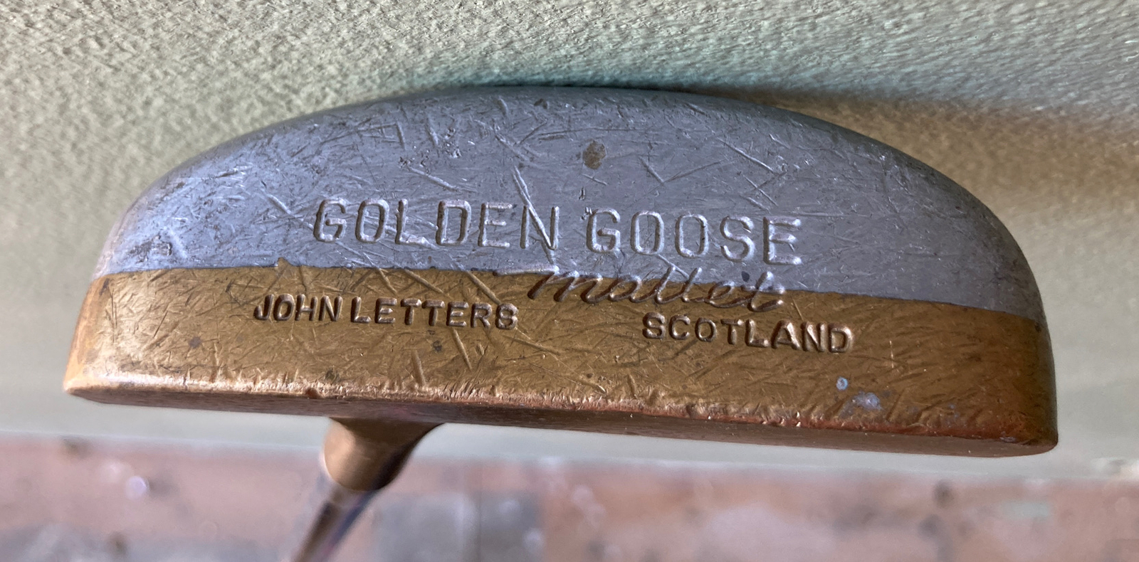 John Letters Scotland Golden Goose Mallet Putter 35 3/4”Steel /Right Hand