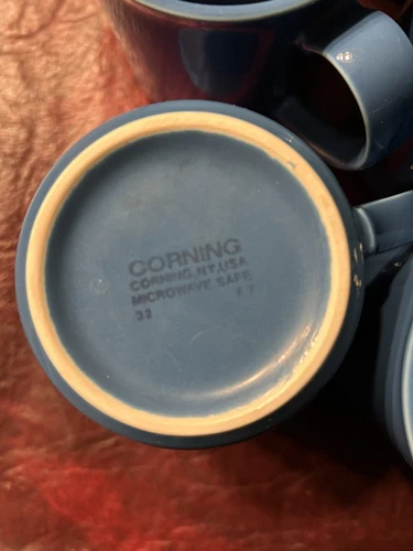 Set Of 15 Corelle Corning Stoneware Coffee/Tea Mugs Cups~12oz~ Navy Blue