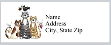 Personalized Address Labels 3 Cats Primitive Country (P 627)