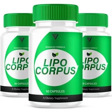 (3 Pack) Lipo Corpus Health Supplement, LipoCorpus Advanced Pills (180 Capsules)