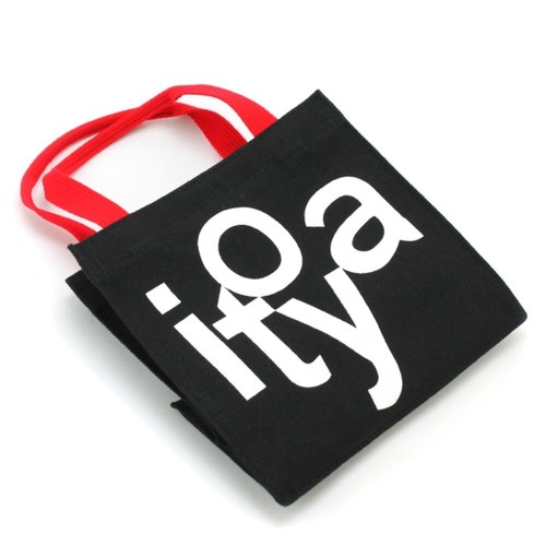 Bolso de Mano Ginza Itoya Logo SS Lona Algodón Acrílico W7.8xH7.8xD3.9 pulgadas 4.7oz - Imagen 2 de 5