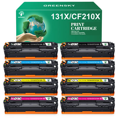 8 Multi-Set Toner Cartridge CF210X 131X HY For HP Laserjet Pro 200 M276nw M251nw