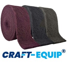 Craft-Equip 10m Schleifvlies Rolle Schleifmatte Schleifpad Vlies KFZ Holz Metall