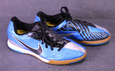 Nike Fußballschuhe T90 Shoot IC Hallen blau schwarz Gr. 38,5 Kunstleder BS180