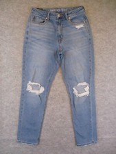 American Eagle Jeans Womens 6 Blue Denim Mom High Rise Stretch Retro 28x28
