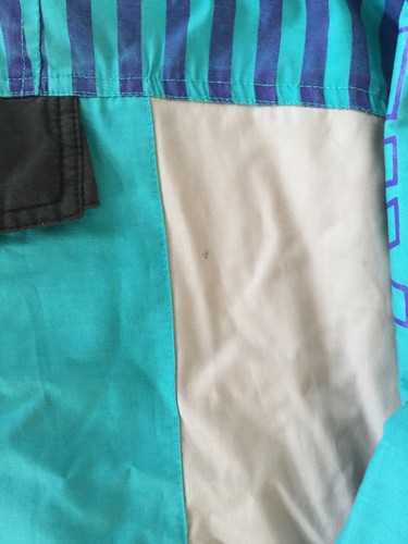VTG 80s Neon PUMA Activewear Windbreaker w Hood Half Zip Sz L - Picture 4 of 12