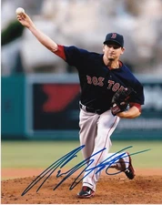 ALLEN WEBSTER  BOSTON RED SOX   ACTION SIGNED 8x10
