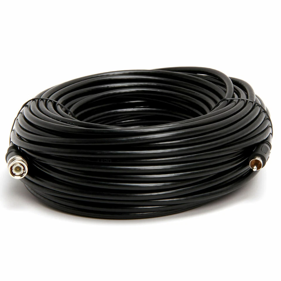 BNC Male to RCA Male 75 Ohm coaxial cable RG59U - 75Feet Cord FREE SHIPPING - Image 2 of 3