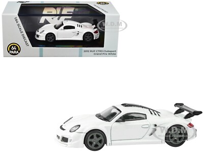 2012 RUF CTR3 CLUBSPORT WHITE 1/64 DIECAST MODEL CAR BY PARAGON PA-55387