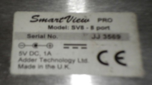 ADDER SMARTVIEW PRO SV8 82 PORT KVM Switch Netzwerk Console Switch - Bild 3 von 3
