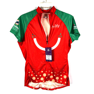 PRIMAL Miami Dolphins Cycling Jersey Full Zip '23 Orange Green Womens Medium NEW