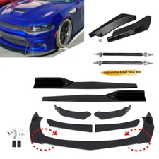 For Dodge Challenger  Front Bumper Spoiler Splitter Body Kit+Side Skirt+Rear Lip