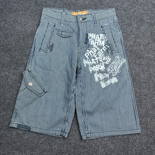 Vintage Y2K Phat Farm Shorts Boys Youth Size 10 AOP Logo Baggy Streetwear - Picture 4 of 15