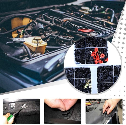 900Pcs Bumper Clip Car Clips Plastic Rivets Fastener Push Retainer for GM Toyota - Bild 7 von 7