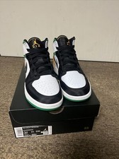 Nike Air Jordan 1 Mid SE Lucky Green Laser Orange GS Size 5Y Receipt BQ6931-101